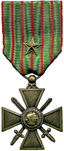 La Croix de guerre 1914-1918 avec étoile de bronze. © MV