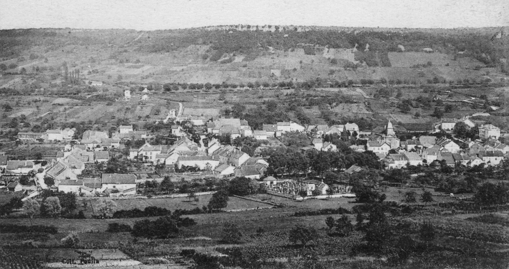 Échenoz-la-Méline, vue sur le village. Carte postale des années 1900.