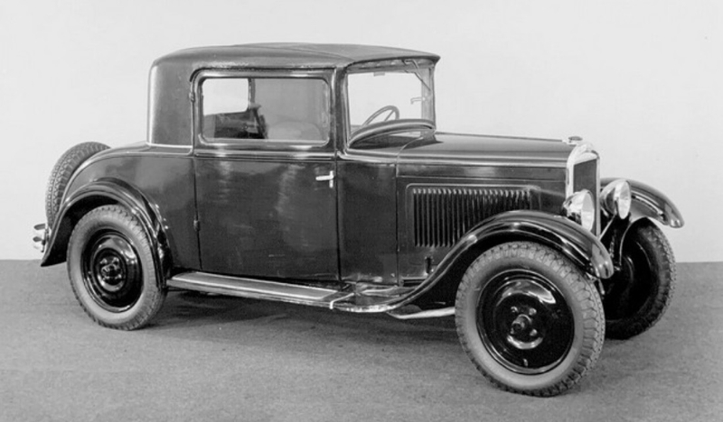 Peugeot 201, modèle dit “coupé d’affaire” (à deux places), produit en 1929 ; il existe d’autres modèles, dont une berline quatre places. Droits réservés.