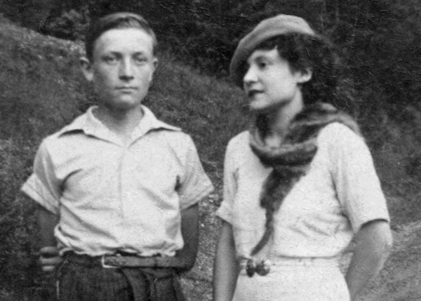 Marcel Moroy et sa sœur Alice, vers 1937, probablement à Lure (Haute-Saône). © Jean Philippe Lautenbacher.